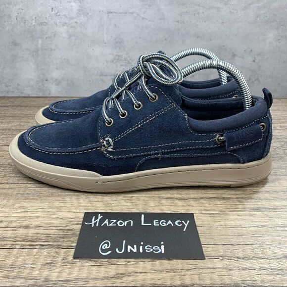G.H. Bass~Men’s~”Hooper”~Navy Blue~Suede Shoes~Size 7.5 Wide - Picture 1 of 8